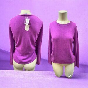 Antonio Melani, Woman,Sweater fuchsia Cashmere 100%,Size M,Long Sleeve.!